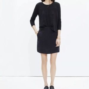 Madewell Distance Black Silk Skirt with Pockets